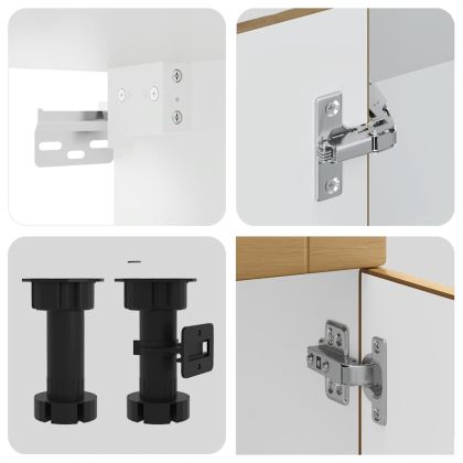 Комплект кухненски шкафове от 8 части Kalmar, инженерно дърво