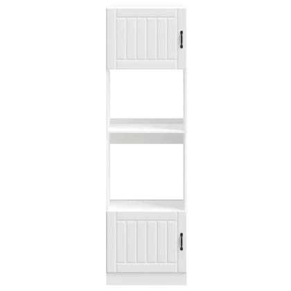 Шкафове за фурна 2 бр. "Lucca" бели, инженерно дърво