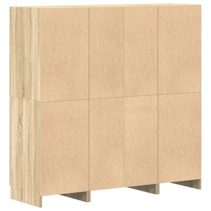 Комплект кухненски шкафове 3 части сонома дъб инженерно дърво