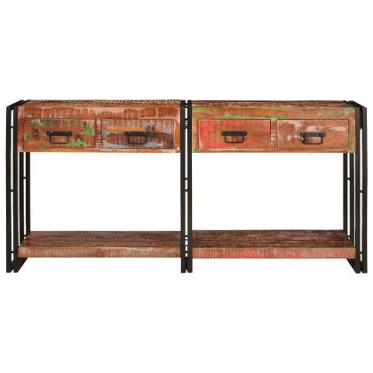 Конзолни маси с чекмедже 2 pcs Многоцветен 161 x 33 x 75 см