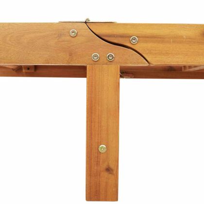 Шезлонг 2 бр. Солидно акациево дърво Кафяво
