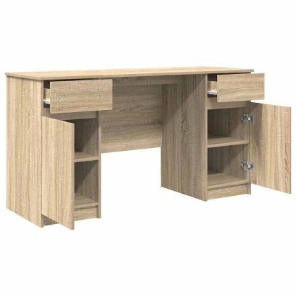 Бюро с чекмедже дъб сонома 140 x 49 x 76 см Инженерно дърво