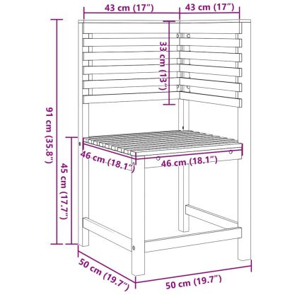 Комплект градинска пейка 5 pcs Кафяво Солидно акациево дърво