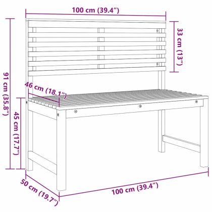 Комплект градинска пейка 5 pcs Кафяво Солидно акациево дърво