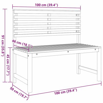 Комплект градинска пейка 3 pcs Кафяво Солидно акациево дърво