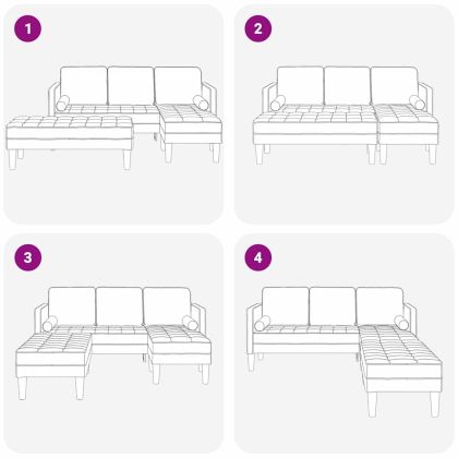 Комплект дивани с възглавница 2 pcs Тъмен сив Полиестер