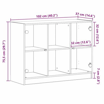 Служебен шкаф Черния дъб 100 x 37 x 75.5 см