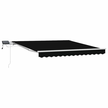 Сгъваем навес Черно 300 x 250 cm Текстил и стомана