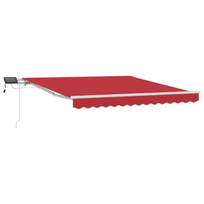 Сгъваем навес Червено 300 x 250 cm Текстил и стомана
