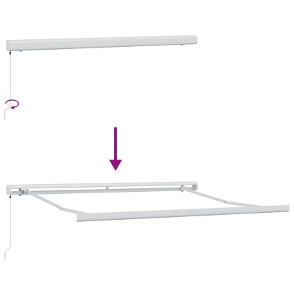 Сгъваем навес Многоцветен 350 x 250 cm Текстил и Метал