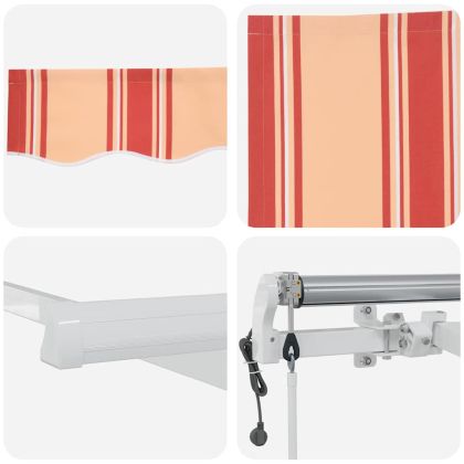 Електрически разтегателен навес Жълт и оранжев 400 × 300 cm