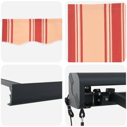 Сенник Жълт и оранжев 400 x 300 x 165 см Полиестер и алуминий