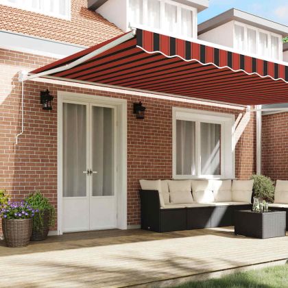 Сенник Оранжево и кафяво 500 x 300 x 165 см Полиестер и метал