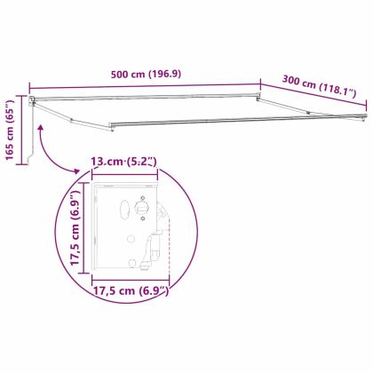 Сенник Оранжево и кафяво 500 x 300 x 165 см Полиестер и метал