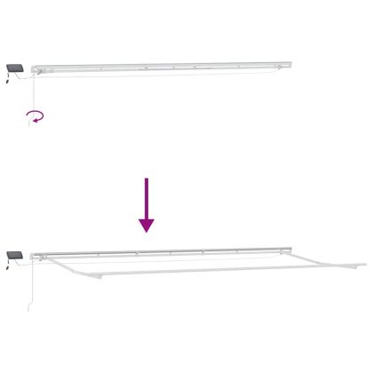 Сгъваем навес Оранжево и кафяво 600 × 350 cm Текстил и стомана