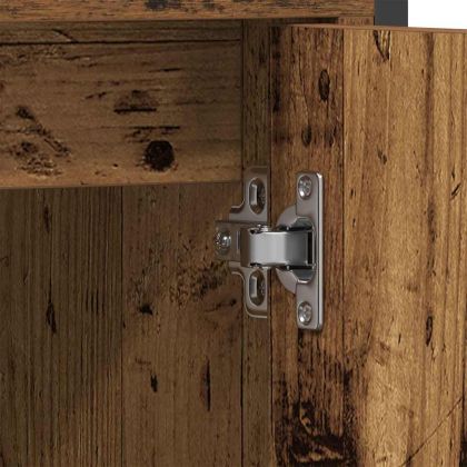 Комплект мебели за баня с рафт 2 pcs Кафяво Инженерно дърво