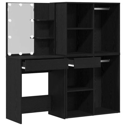 Комплект LED тоалетно огледало Черния дъб 140 x 40 x 140 см