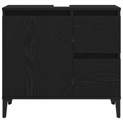 Комплект мебели за баня Монтиране на стена 3 pcs Черния дъб