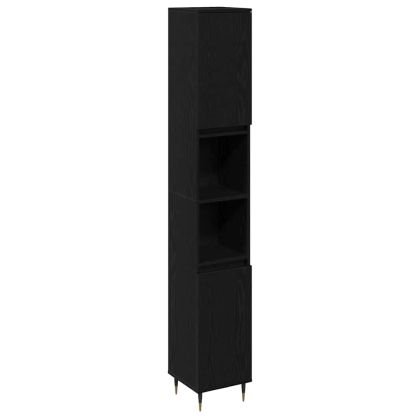 Комплект мебели за баня 3 pcs Черния дъб 30 x 30 x 190 см