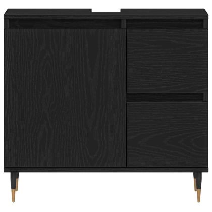 Комплект мебели за баня 3 pcs Черния дъб 30 x 30 x 190 см