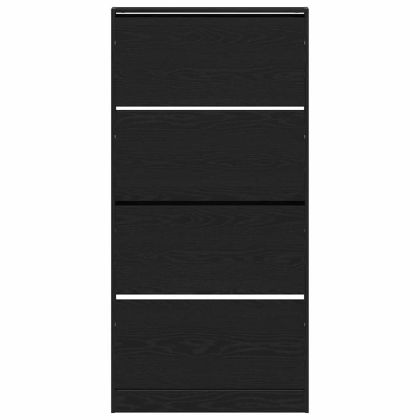 Шкаф за обувки Черния дъб 80 x 21 x 163,5 cm Инженерно дърво