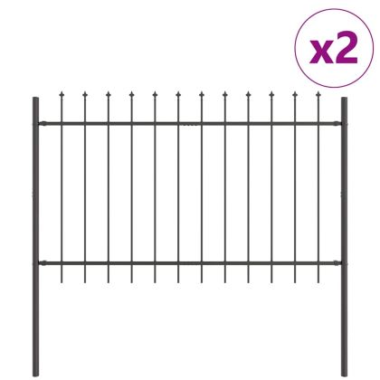 Градска ограда WOERDEN 2 бр. 3,4 x 1,2 м Сив