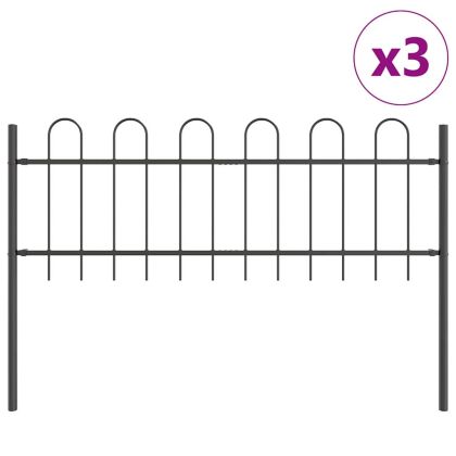 Градска ограда BOXTEL 3 бр. 5,1 x 0,6 м Сив