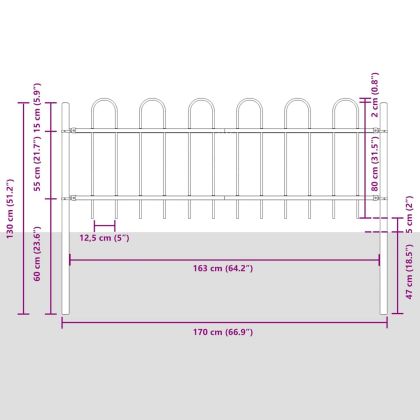 Градска ограда BOXTEL 3 бр. 5,1 x 0,8 м Сив