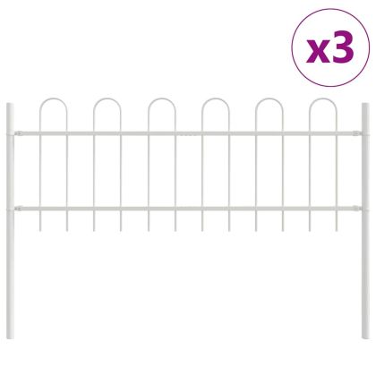 Градска ограда BOXTEL 3 бр. 5,1 x 0,6 м Бяло