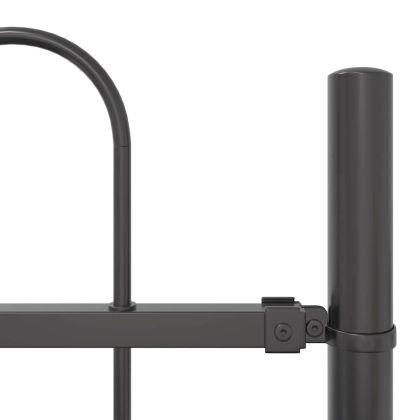 Градска ограда 4 pcs Сив 6,8 x 1,5 м Прахово боядисана стомана