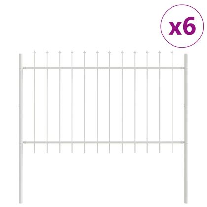 Градска ограда WOERDEN 6 бр. 10,2 x 1 м Бяло