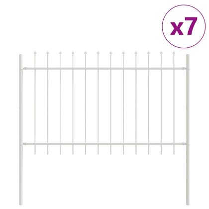 Градска ограда WOERDEN 7 бр. 11,9 x 1 м Бяло