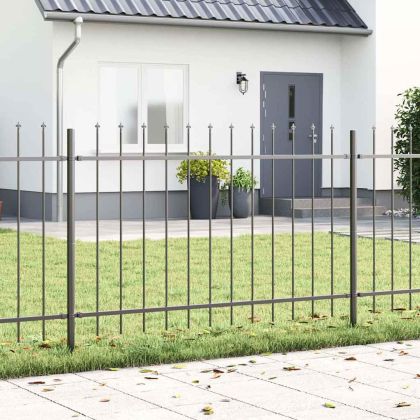 Градска ограда WOERDEN 8 бр. 13,6 x 1,2 м Сив