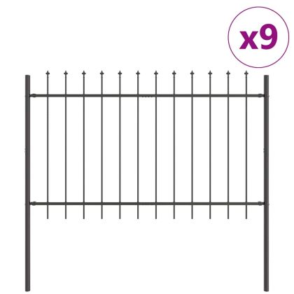 Градска ограда WOERDEN 9 бр. 15,3 x 1 м Сив