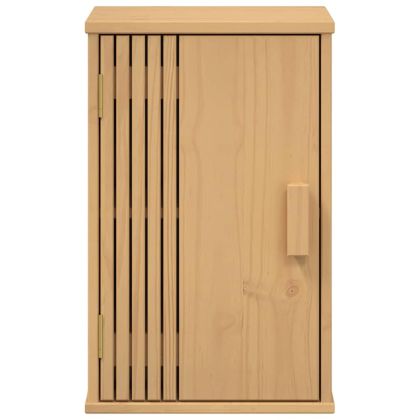 Комплект мебели за баня 3 pcs Кафяво Масивна борова дървесина