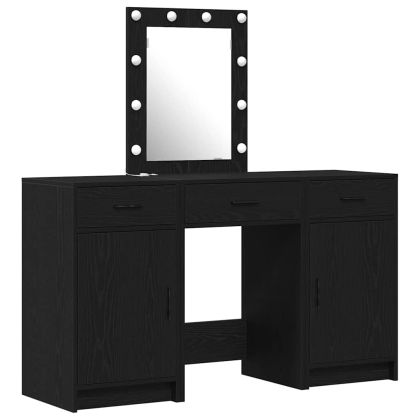 Тоалетка Черно 50 x 41 x 135 см Инженерна дървесина