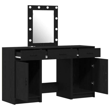 Тоалетка Черно 50 x 41 x 135 см Инженерна дървесина