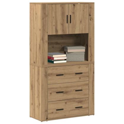 Висок шкаф Дъб 80 x 33 x 150 см Инженерна дървесина