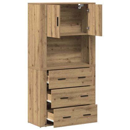 Висок шкаф Дъб 80 x 33 x 150 см Инженерна дървесина