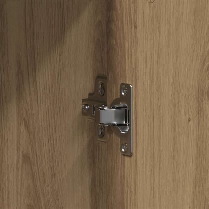 Комплект мебели за баня с рафт 3 pcs Кафяво Инженерно дърво