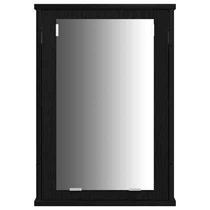 Комплект мебели за баня с рафт 3 pcs Черния дъб Инженерно дърво