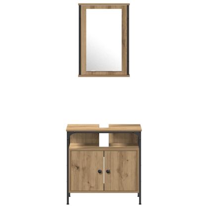 Комплект мебели за баня 4 pcs дъб артизан Инженерно дърво