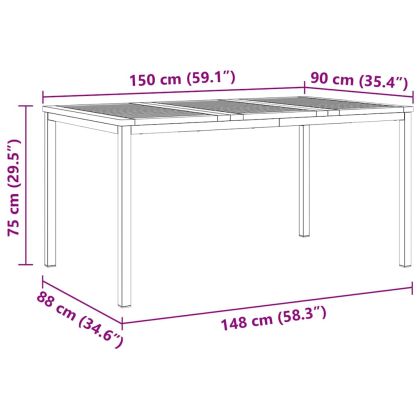 Комплект за хранене в градината 7 pcs Солидно акациево дърво