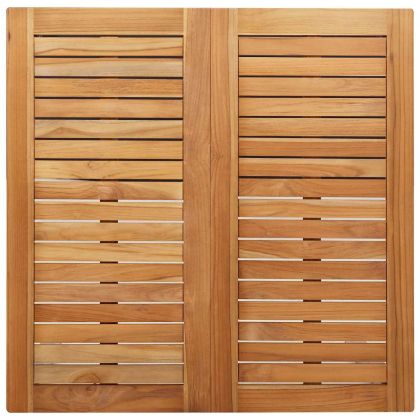 Комплект за хранене в градината 5 pcs Солидно тиково дърво