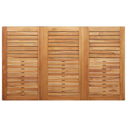 Комплект за хранене в градината 5 pcs Солидно тиково дърво