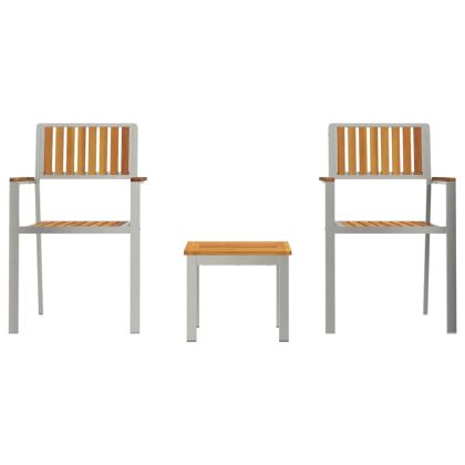 Комплект за хранене в градината 3 pcs Солидно акациево дърво