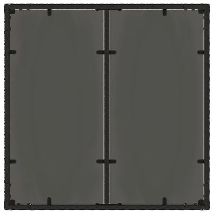 Комплект за хранене в градината 3 pcs Черно полиратан