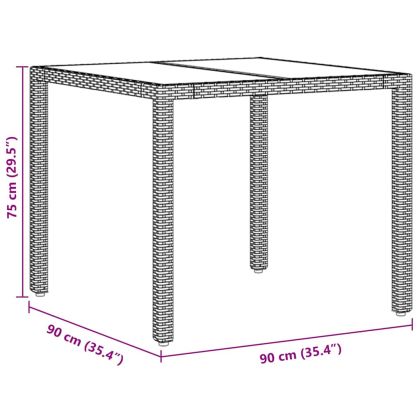 Комплект за хранене в градината 5 pcs Кафяво полиратан