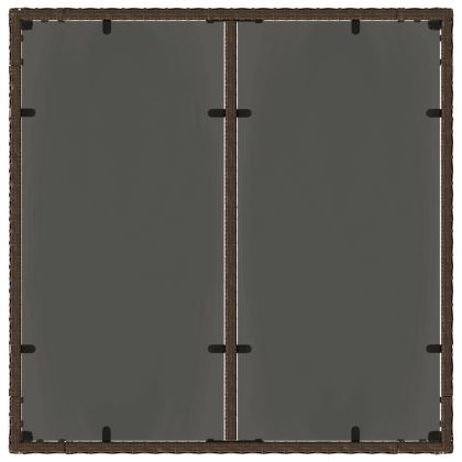 Комплект за хранене в градината 7 pcs Кафяво полиратан