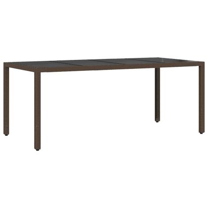 Комплект за хранене в градината 9 pcs Кафяво полиратан